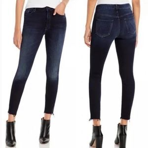 MOTHER HIGH WAISTED LOOKER ANKLE FRAY WASH